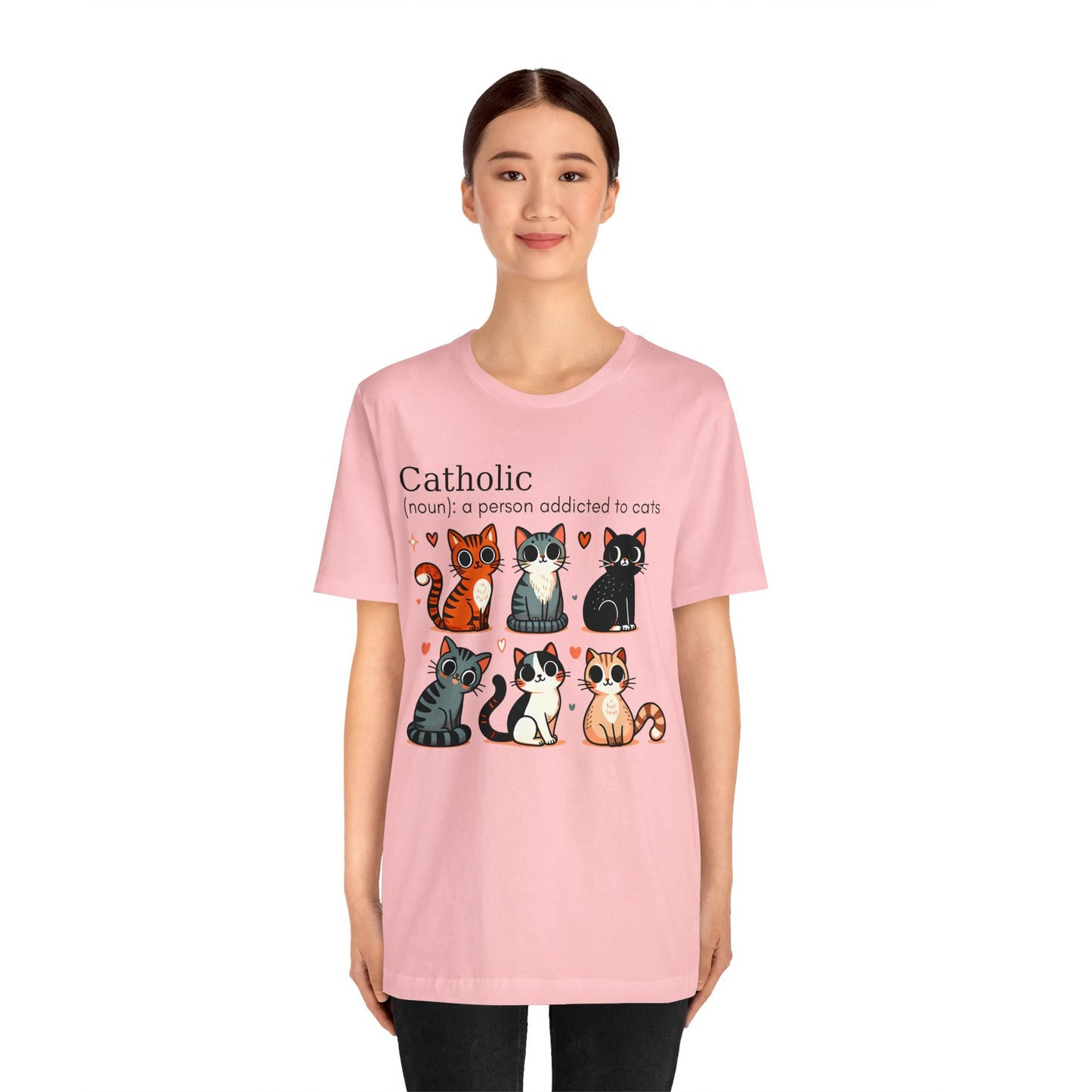 Catholic cats. Unisex Jersey Short Sleeve Tee