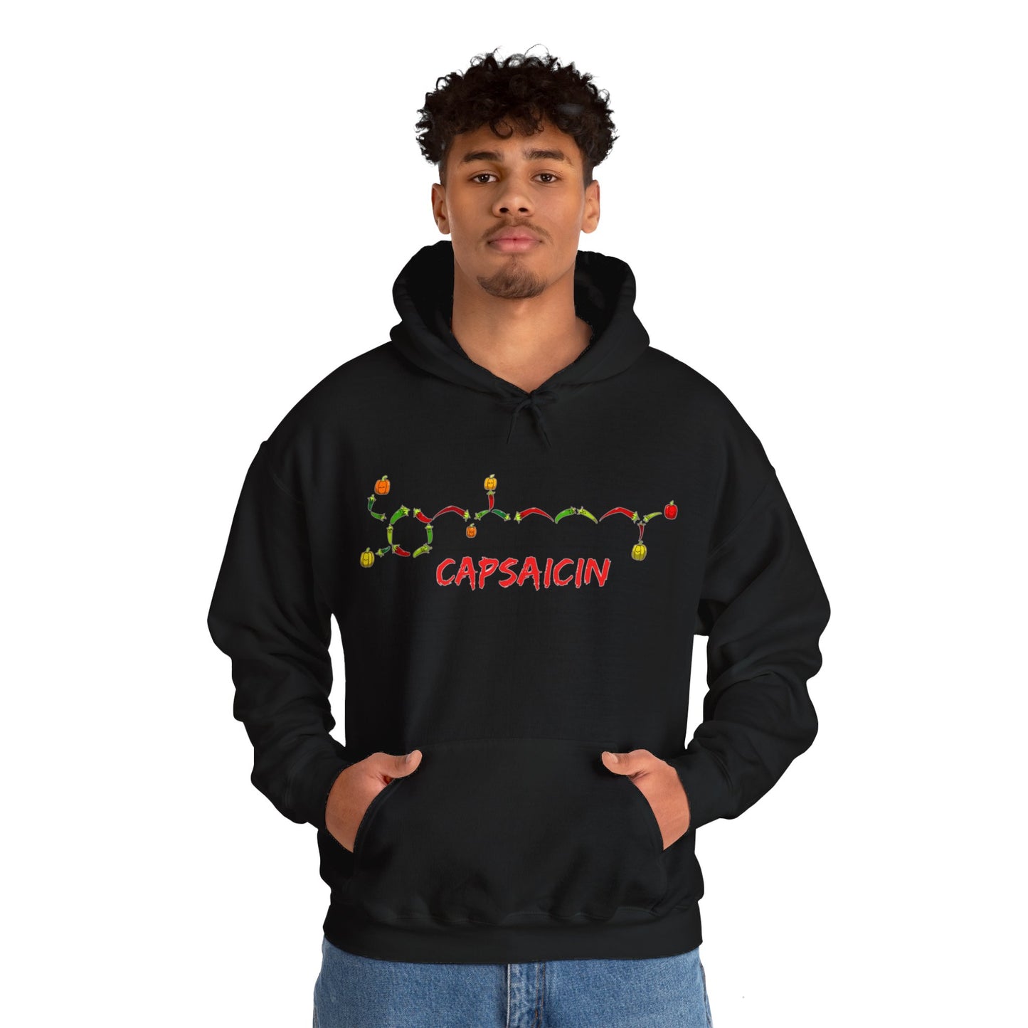 Capsaicin Chillies- Unisex Heavy Blend™ Hooded Sweatshirt