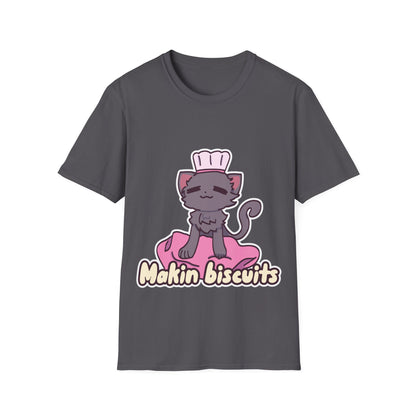 Makin' Biscuits- Grey. Unisex Softstyle T-Shirt