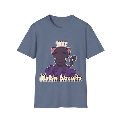 Makin' Biscuits- Black. Unisex Softstyle T-Shirt