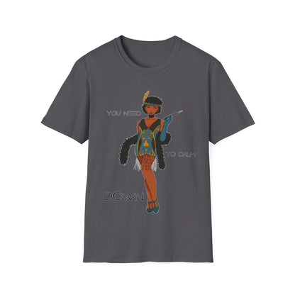 Art Deco Dancer- You need to calm down. Unisex Softstyle T-Shirt